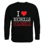 W Republic I Love Crewneck Sweatshirt Nicholls State Colonels 552-138