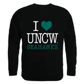 W Republic I Love Crewneck Sweatshirt North Carolina Wilmington Seahawks 552-139