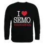 W Republic I Love Crewneck Sweatshirt Southeast Missouri State University Redhawks 552-149