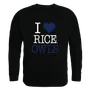 W Republic I Love Crewneck Sweatshirt Rice Owls 552-172
