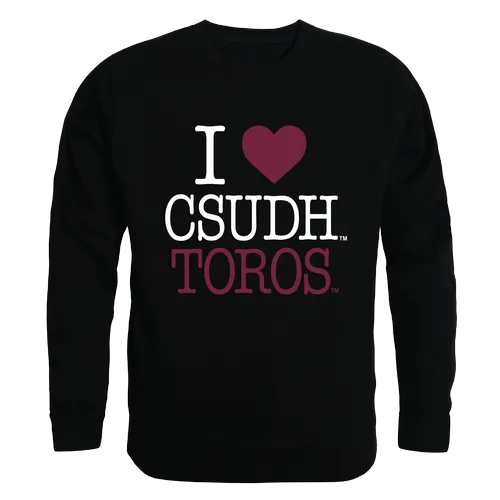 W Republic I Love Crewneck Sweatshirt Cal State Dominguez Hills Toros 552-175