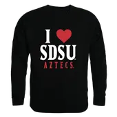 W Republic I Love Crewneck Sweatshirt San Diego State Aztecs 552-177