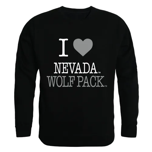 W Republic I Love Crewneck Sweatshirt Nevada Wolf Pack 552-193