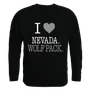 W Republic I Love Crewneck Sweatshirt Nevada Wolf Pack 552-193
