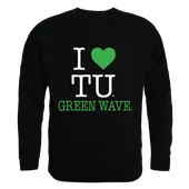 W Republic I Love Crewneck Sweatshirt Tulane Green Wave 552-198