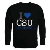 W Republic I Love Crewneck Sweatshirt Cal State Bakersfield Roadrunners 552-203