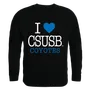 W Republic I Love Crewneck Sweatshirt Cal State San Bernardino Coyotes 552-207