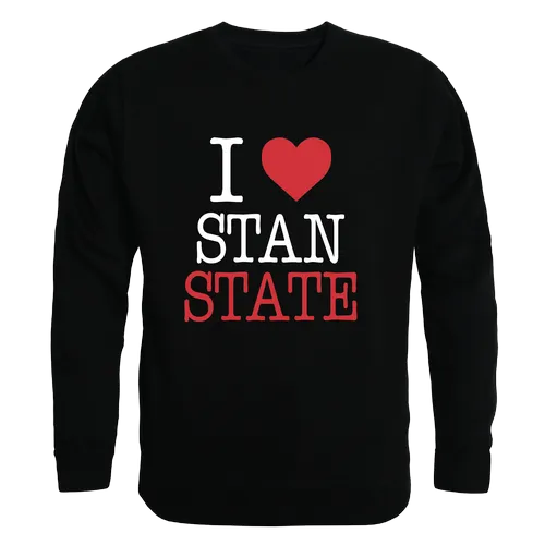 W Republic I Love Crewneck Sweatshirt Cal State Stanislaus Warriors 552-208