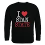 W Republic I Love Crewneck Sweatshirt Cal State Stanislaus Warriors 552-208