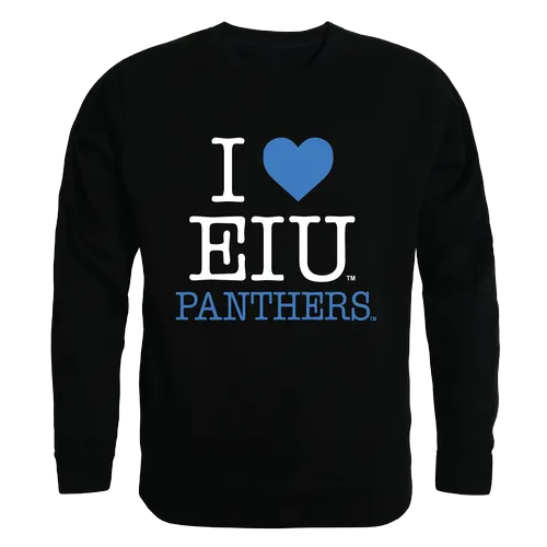 W Republic I Love Crewneck Sweatshirt Eastern Illinois Panthers 552-216