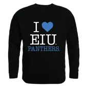 W Republic I Love Crewneck Sweatshirt Eastern Illinois Panthers 552-216