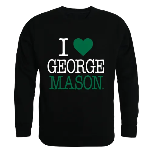 W Republic I Love Crewneck Sweatshirt George Mason Patriots 552-221