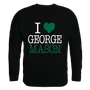 W Republic I Love Crewneck Sweatshirt George Mason Patriots 552-221