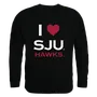 W Republic I Love Crewneck Sweatshirt Saint Joseph's University Hawks 552-232