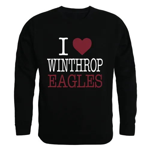 W Republic I Love Crewneck Sweatshirt Winthrop Eagles 552-255