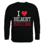 W Republic I Love Crewneck Sweatshirt Belmont University Bruins 552-265