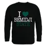 W Republic I Love Crewneck Sweatshirt Bemidji State Beavers 552-266