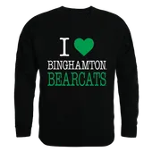 W Republic I Love Crewneck Sweatshirt Binghamton University Bearcats 552-267