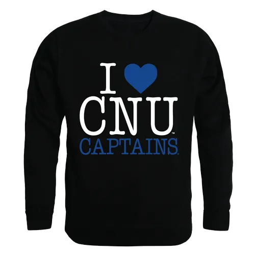 W Republic I Love Crewneck Sweatshirt Christopher Newport Captains 552-279