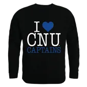 W Republic I Love Crewneck Sweatshirt Christopher Newport Captains 552-279