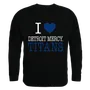 W Republic I Love Crewneck Sweatshirt Detroit Mercy Titans 552-290