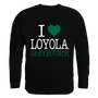 W Republic I Love Crewneck Sweatshirt Loyola Maryland Greyhounds 552-332