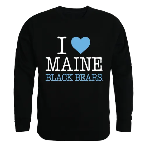 W Republic I Love Crewneck Sweatshirt Maine Black Bears 552-334