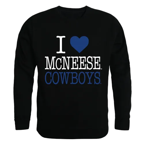 W Republic I Love Crewneck Sweatshirt Mcneese State Cowboys 552-338