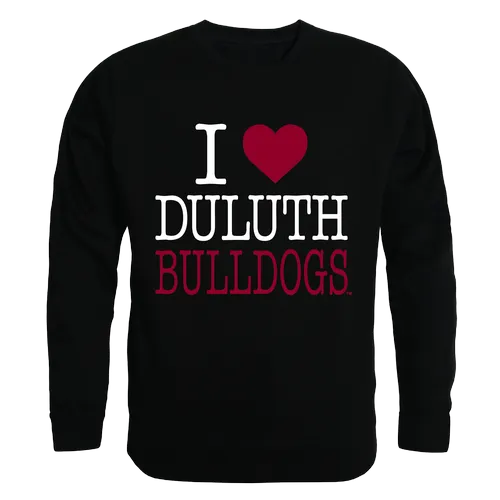 W Republic I Love Crewneck Sweatshirt Minnesota Duluth Bulldogs 552-344