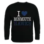 W Republic I Love Crewneck Sweatshirt Monmouth University 552-345