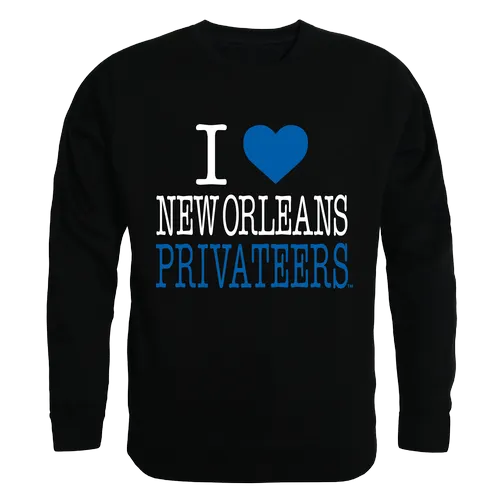 W Republic I Love Crewneck Sweatshirt New Orleans Privateers 552-349