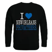 W Republic I Love Crewneck Sweatshirt New Orleans Privateers 552-349