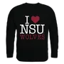 W Republic I Love Crewneck Sweatshirt Northern State University Wolves 552-355