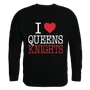 W Republic I Love Crewneck Sweatshirt Queens College Knights 552-364