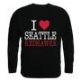 W Republic I Love Crewneck Sweatshirt Seattle University Redhawks 552-378