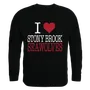 W Republic I Love Crewneck Sweatshirt Stony Brook Seawolves 552-388