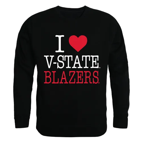 W Republic I Love Crewneck Sweatshirt Valdosta State Blazers 552-398