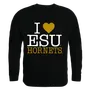W Republic I Love Crewneck Sweatshirt Emporia State University Hornets 552-423
