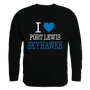 W Republic I Love Crewneck Sweatshirt Fort Lewis College 552-437