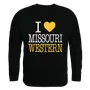 W Republic I Love Crewneck Sweatshirt Missouri Western State University Griffons 552-439