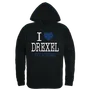 W Republic I Love Hoodie Drexel University Dragons 553-215