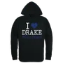 W Republic I Love Hoodie Drake University Bulldogs 553-292