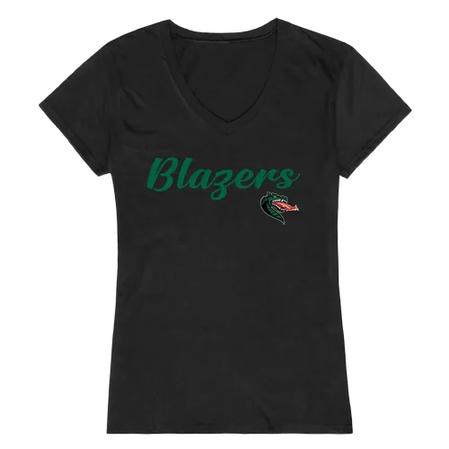 W Republic Women's Script Tee Shirt Uab Blazers 555-101