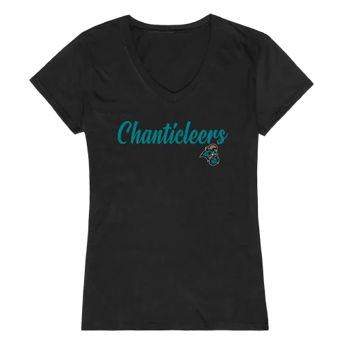 W Republic Women's Script Tee Shirt Coastal Carolina Chanticleers 555-116