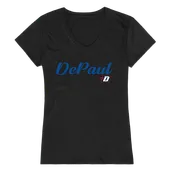 W Republic Women's Script Tee Shirt Depaul Blue Demons 555-121