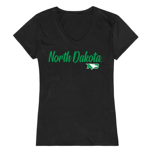 W Republic Women's Script Tee Shirt University Of North Dakota 555-141