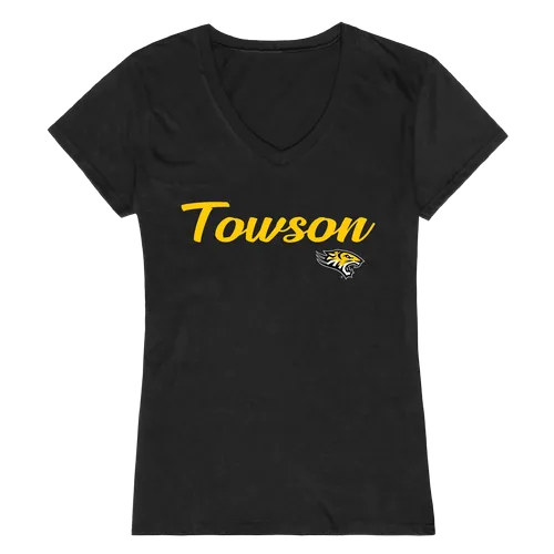 W Republic Women's Script Tee Shirt Towson Tigers 555-153