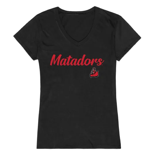 W Republic Women's Script Tee Shirt Cal State Northridge Matadors 555-166