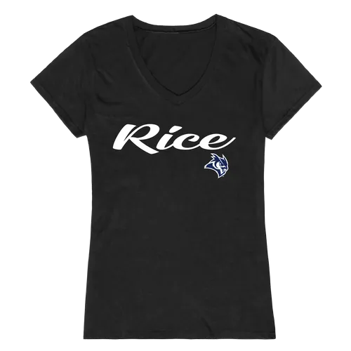 W Republic Women's Script Tee Shirt Rice Owls 555-172