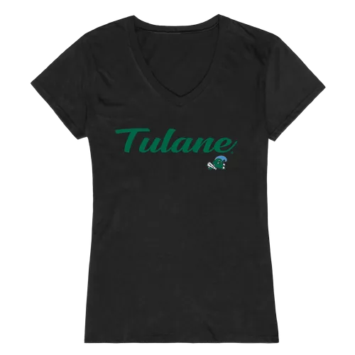 W Republic Women's Script Tee Shirt Tulane Green Wave 555-198